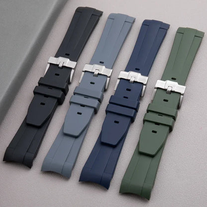 Watch strap for Longines Hydroconquest L3 Conquest, soft rubber sport diving strap, L3.742/644, 21mm