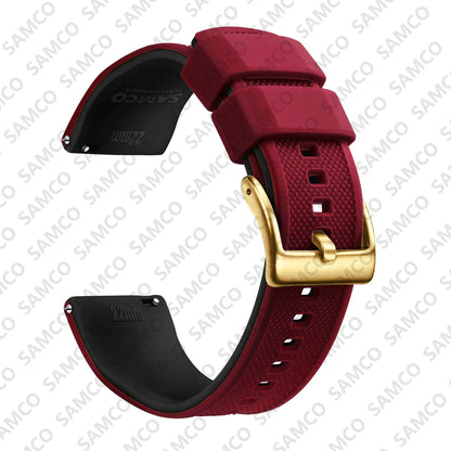 Bracelet de montre en Silicone de qualité supérieure, 18mm 20mm 22mm, à dégagement rapide, en caoutchouc, de remplacement