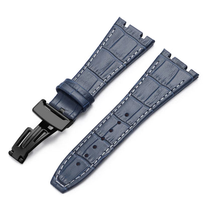 Soft Cowhide Leather Watch Strap for Audemars Piguet Royal Oak Offshore AP 15400 15703, Sweat Resistant, for Men and Women, Folding Buckle