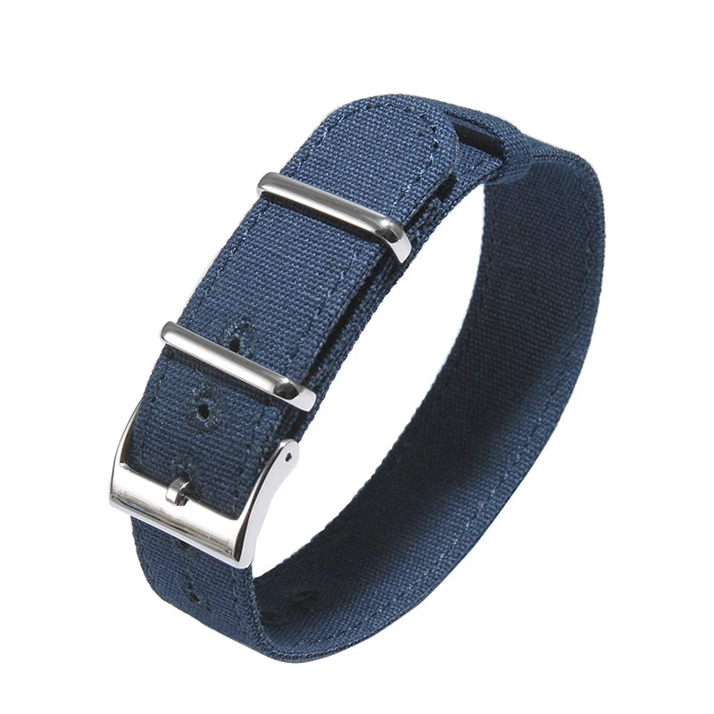 Military Canvas Watch Strap, Army Green, 18mm, 20mm, 22mm