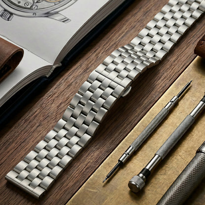 Bracelet de montre universel robuste, 20 22 24 26mm, en acier inoxydable massif, bracelet de remplacement en métal épais pour hommes