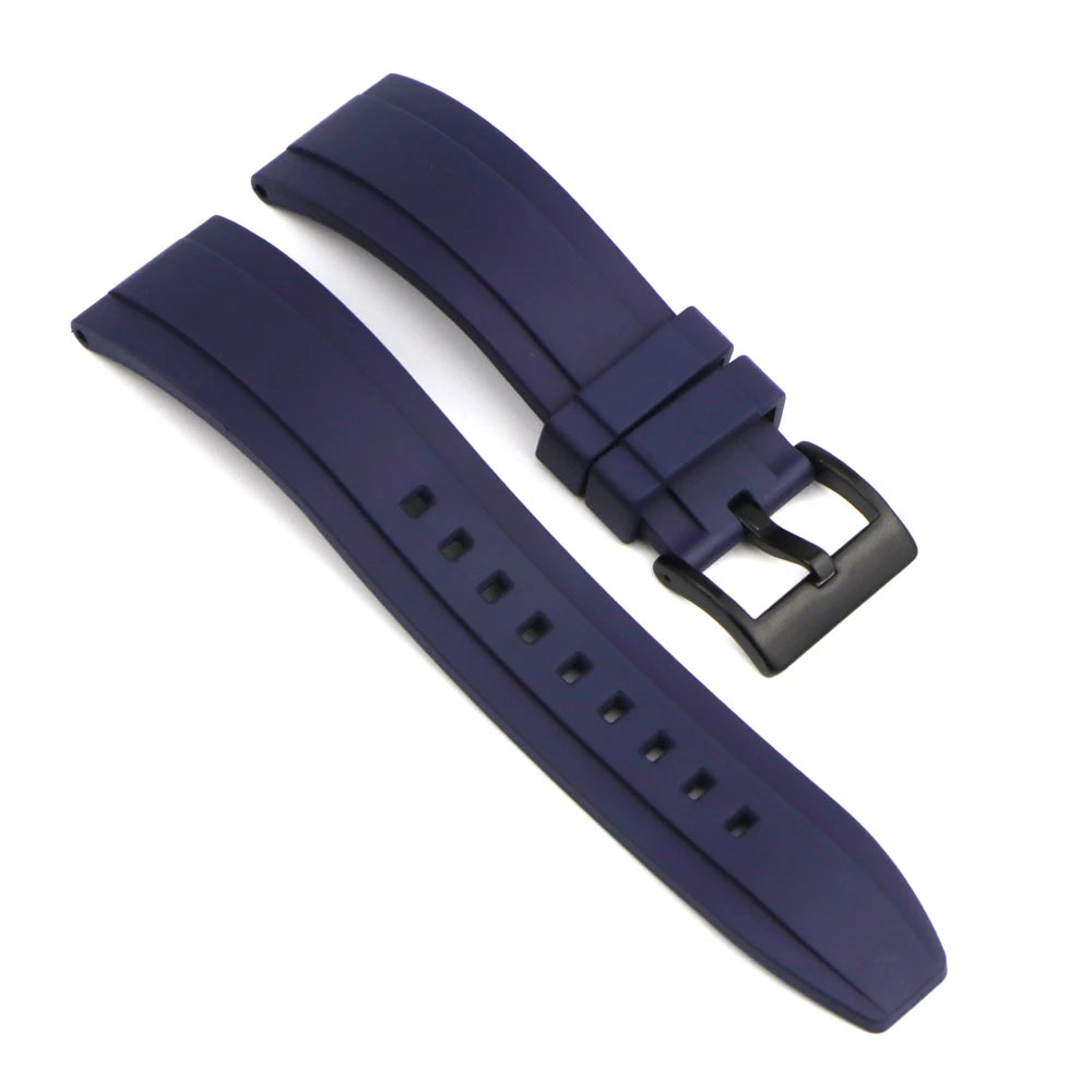 Cinturino per orologio in gomma fluorurata FKM con sgancio rapido, impermeabile, antipolvere, da esterno, cinturino da immersione, 20 mm, 22 mm, 24 mm