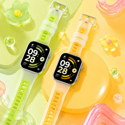 Candy Color Transparent Silicone Strap for Xiaomi 10Pro/9Pro/8Pro REDMI Watch 6 5 4 Special Edition, Waterproof Sport Band