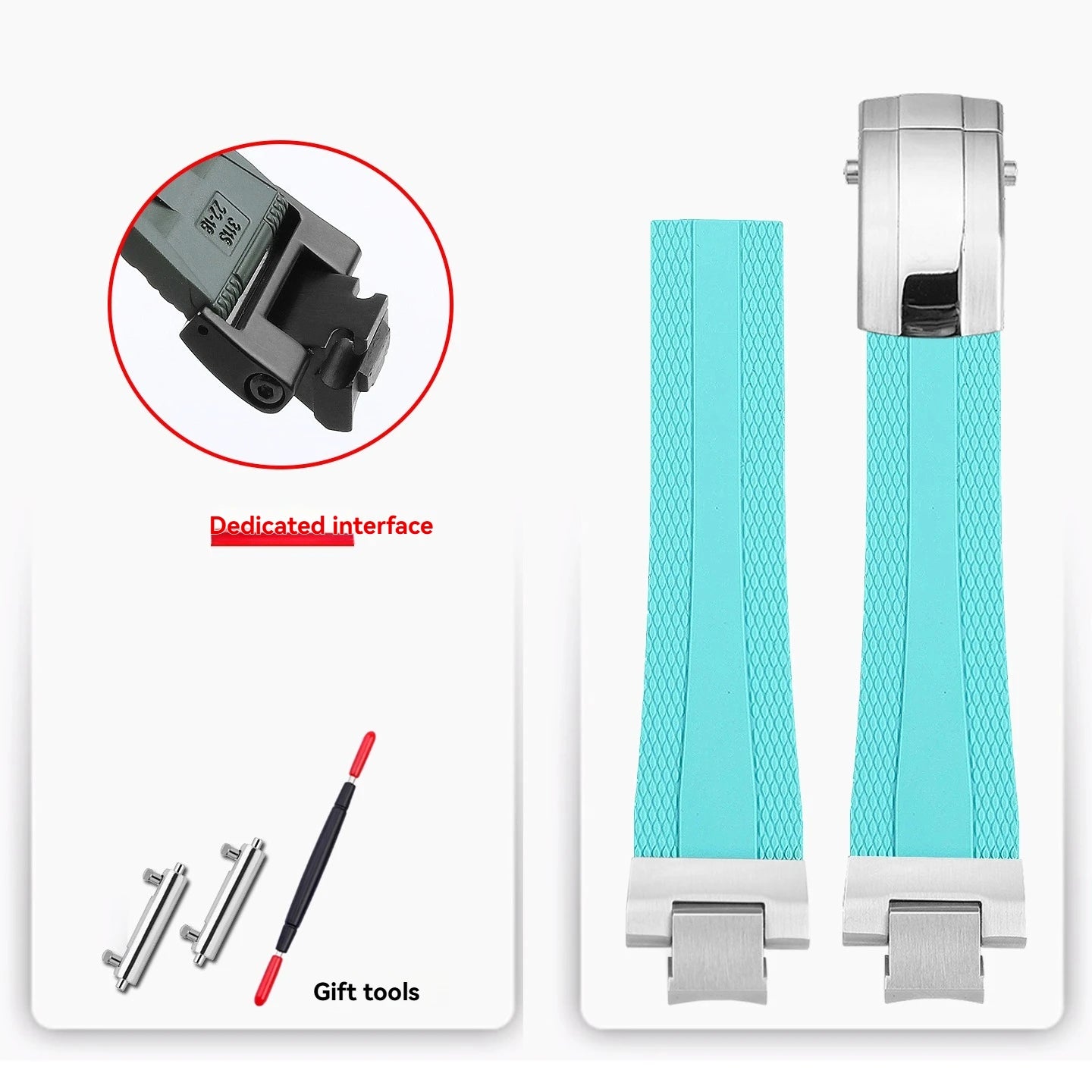 FKM rubber strap for Casio Steel Heart 4th generation 5657 GST-B400, men's quick-release modified fluororubber strap