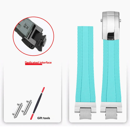 FKM rubber strap for Casio Steel Heart 4th generation 5657 GST-B400, men's quick-release modified fluororubber strap
