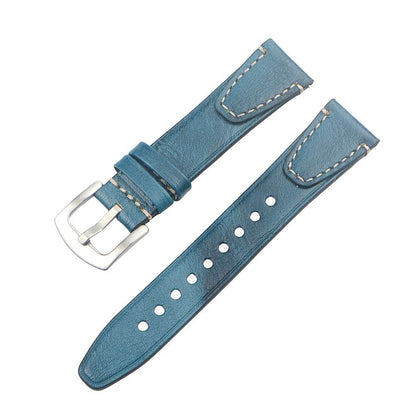Cinturino per orologio in pelle retrò fatto a mano, cinturino a sgancio rapido, struttura in acciaio inossidabile, 18mm, 20mm, 22mm