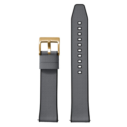 Cinturino in gomma FKM in tela per vela 18mm 19mm 20mm 21mm 22mm 24mm, top FKM a sgancio rapido + base FKM, vestibilità perfetta, cinturino universale piatto per orologio
