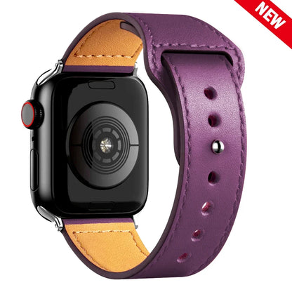 Cinturino in pelle per Apple Watch, Ultra 3, 49mm, 46mm/42mm, 41mm/45mm, 44mm, 40mm, iWatch serie 11 10 9 8 7 4 5 6 se