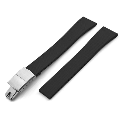 Delugs 20mm FKM Rubber CTS Watch Straps with Butterfly Buckle 4 Colors, Unique Texture, Quick Release for Brand Watches