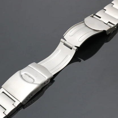 Bracelet de montre en acier inoxydable, solide, 23mm, argent noir, pour Swatch hommes, Irony, grande taille, boucle pliante, accessoires