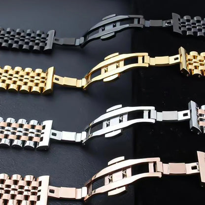 Luxury Stainless Steel Strap for Samsung Galaxy Watch 8 Classic 46mm, Metal Bracelet for Galaxy 8 40mm 44mm, Men's Watchband