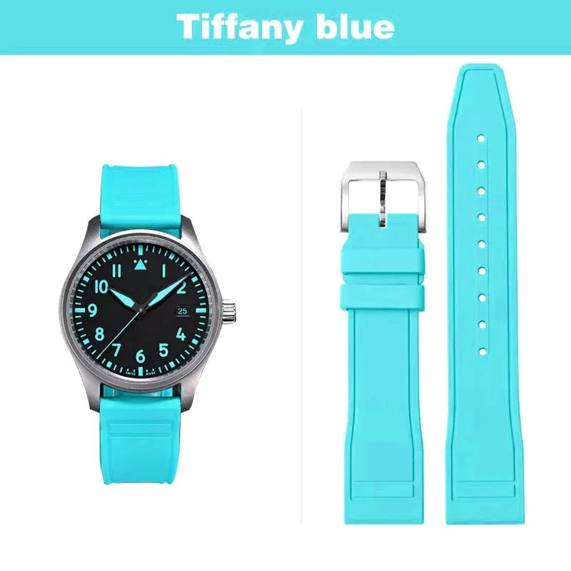 Bracelet de montre en caoutchouc pour IWC Pilot, petit Prince portugais, 20 21 22, accessoires de montre, bracelet à dégagement rapide pour hommes et femmes