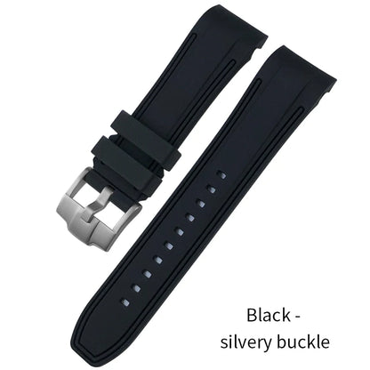 Cinturino per orologio in gomma e silicone con estremità curva da 24 mm, per DIESEL oversize da 57 mm, modelli DZ7395, DZ7396, DZ7435, DZ7313, cinturino morbido colorato