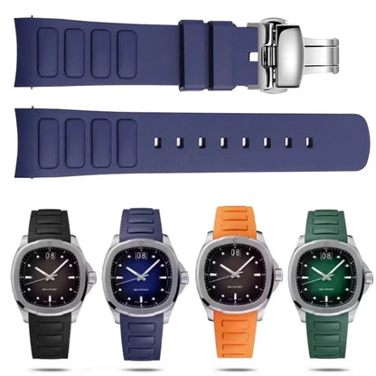 Mido美度表Multifort TV系列M049.526专用防水橡胶表带，22mm，M049弧形接口，硅胶手表配件