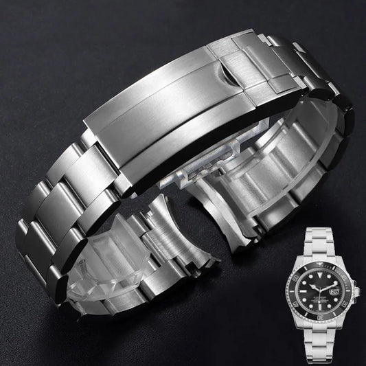 Bracelet de montre en acier inoxydable massif pour Rolex Oyster Perpetual Datejust DAYTONA SUBMARINER Bracelet de luxe bracelets de montre 20mm 21mm