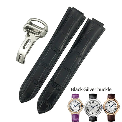 14mm 16mm 18mm 20mm 22mm bracelet de montre en cuir de vachette véritable adapté pour Cartier noir bleu rose bracelet de montre Bracelets outils gratuits