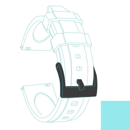 Cinturino per orologio in gomma premium - Sgancio rapido / Fibbia ad ardiglione - Universale