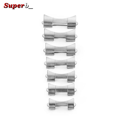18/19/20/21/22mm Stainless Steel Watch Bracelet Connectors for Seiko SKX007/009, Curved End Watch Band Adapter for Oyster Jubilee