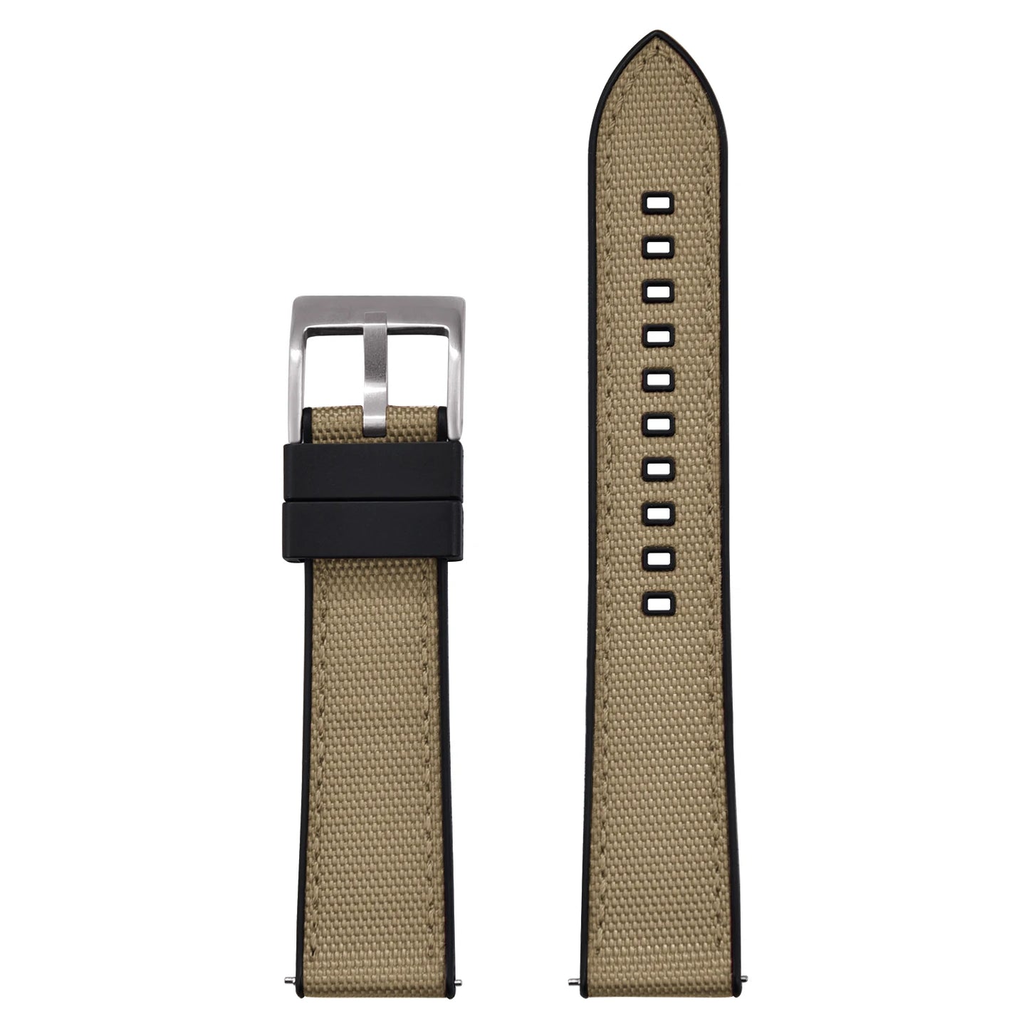 Bracelet de montre FKM en Nylon hybride de haute qualité 20mm 22mm bracelets de montre en caoutchouc fluoré en Nylon à dégagement rapide pour chaque marque montres de plongée