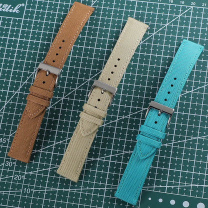 Waterproof voile fabric watch strap, quick-release watch strap, 18mm 19mm 20mm 21mm 22mm 24mm nylon watch strap for Blancpain and Omega