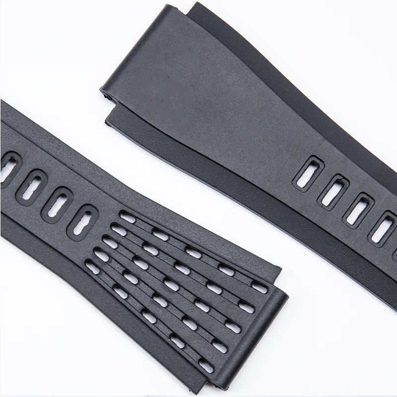 New Black Blue Nature Rubber Watch Strap, Pin Buckle, Accessories for Bell & Ross BR01 BR03 24mm Watch Band, Waterproof Outdoor Strap