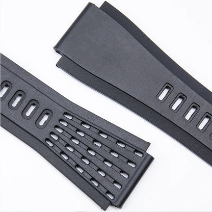 New Black Blue Nature Rubber Watch Strap, Pin Buckle, Accessories for Bell & Ross BR01 BR03 24mm Watch Band, Waterproof Outdoor Strap