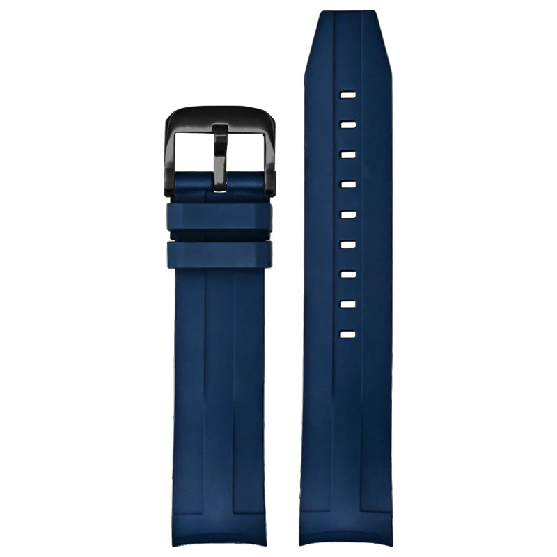 Bracelet de montre à extrémité incurvée en fluorocarbone FKM, 21mm, pour Tissot Seastar T120, en caoutchouc souple, résistant à la chaleur, pour hommes, Bracelet de plongée