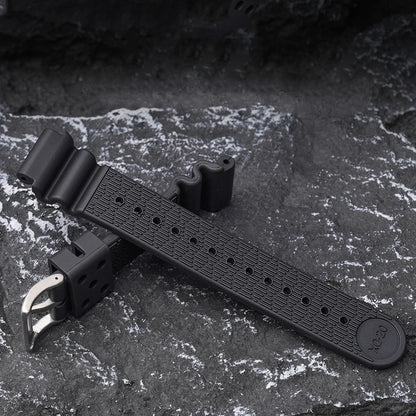 High Quality Fluorine Rubber Watch Strap, 20mm 22mm, for Seiko Black and Green Abalone Canned Aqua Ghost Sport, Waterproof