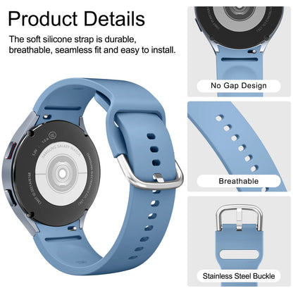 Bracelet en Silicone souple pour Samsung Galaxy Watch FE 7 6 5 4 44mm 40mm 5 Pro 45mm, pour Galaxy Watch 6 Classic 43mm 47mm