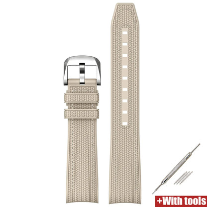 Per Swatch X Omega Joint MoonSwatch 20mm Cinturino a Sgancio Rapido Uomo Donna Estremità Curva Trama Silicone Gomma Cinturino Orologio Bracciale Strumento