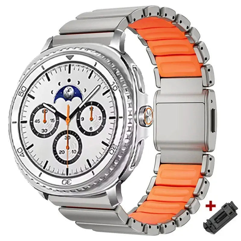 Metal Bracelet for Samsung Galaxy Watch 8 40mm 44mm 8 Classic 46mm, Magnetic Buckle Strap for Galaxy Watch 7 Ultra 2025 47mm