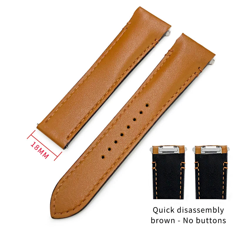 Bracelet en cuir de vache pour montre Cartier Santos WSSA0009 WSSA0018, vert, marron, noir, 21mm, bracelet de montre en cuir à dégagement rapide pour hommes