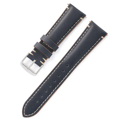 Bracelet en cuir vintage 18mm 20mm 22mm 24mm, universel, à dégagement rapide, rétro, de remplacement, pour toutes les montres