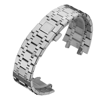 Bracelet de montre 21 26mm pour hommes et femmes, entièrement en acier inoxydable, pour AP ROYAL OAK 15400 26331 15500, boucle pliante