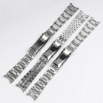 Bracelet de montre en acier inoxydable argenté mat poli de 19mm, pour SEIKO SNXS80 SNXS79 SNXS79K SNXS77K SNXS75 SNXS73, Bracelet de poignet en métal