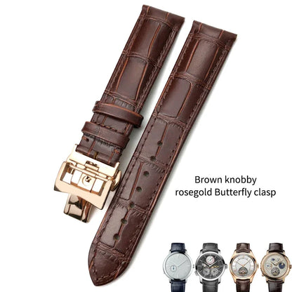 Bracelet de montre en cuir véritable de vache, 19mm, 20mm, 21mm, 22mm, adapté pour Vacheron Constantin, bracelet de montre en cuir de veau crocodile, noir et marron