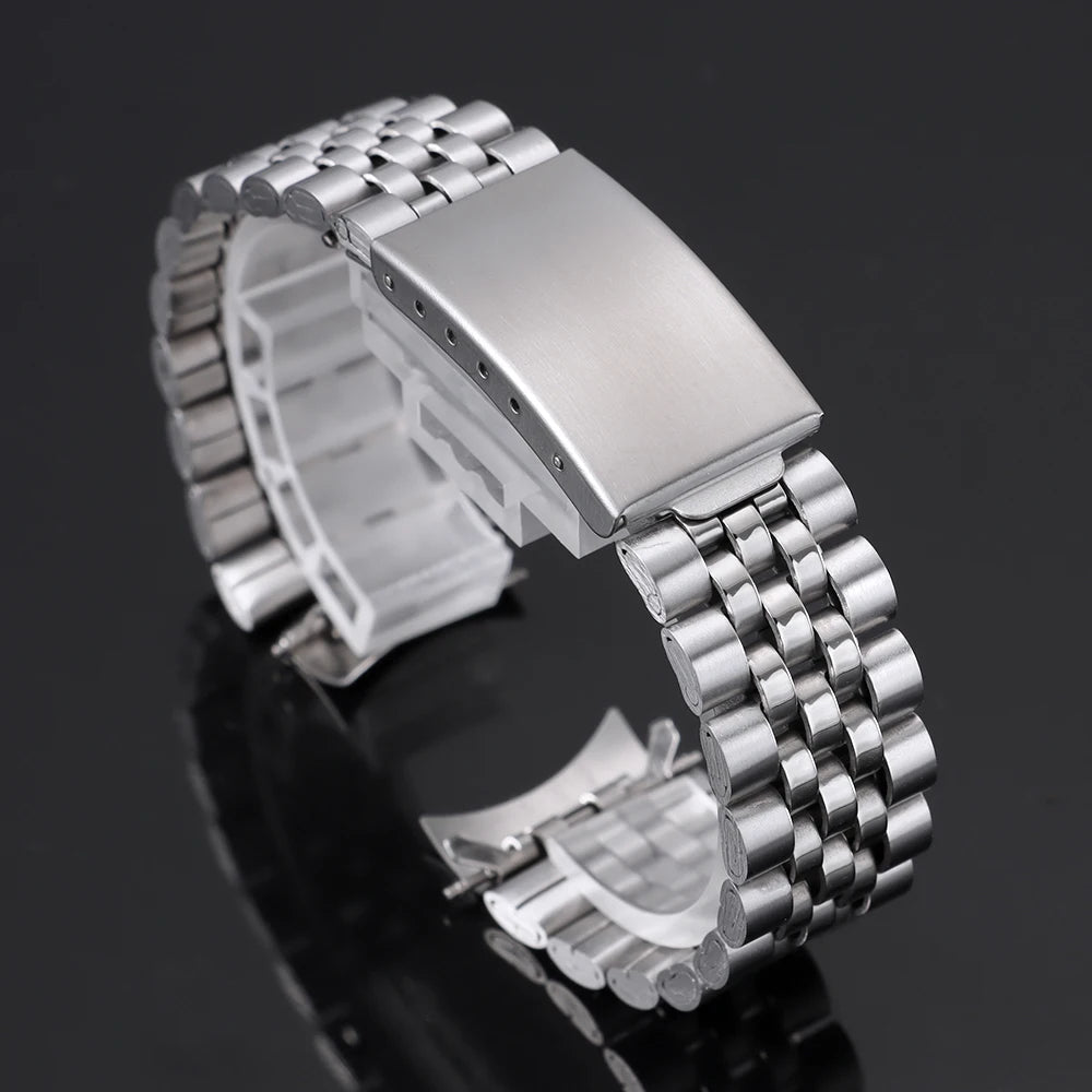 Bracelet en acier inoxydable massif 18mm/20mm, extrémités courbées, pour montres sport et affaires, hommes et femmes, compatible Rolex Datejust
