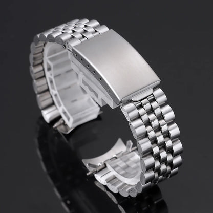 Bracelet en acier inoxydable massif 18mm/20mm, extrémités courbées, pour montres sport et affaires, hommes et femmes, compatible Rolex Datejust