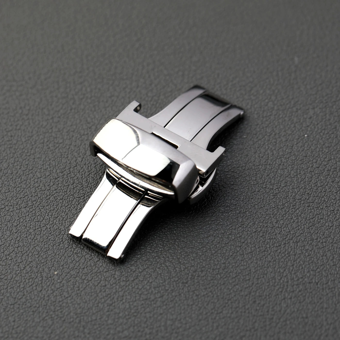 316L Stainless Steel Butterfly Buckle, 16 18 20MM Silver Rose Gold, Double Push Leather Strap Buckle, Watch Accessories