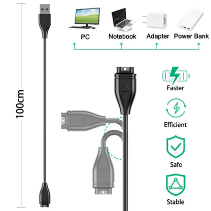 Chargeur USB pour Garmin Instinct/Venu 2/Vivoactive 3/Fenix 7/Forerunner 55/Quatix 6/D2 Air/Vivomove 3, 2 pièces/1 pièce/lot