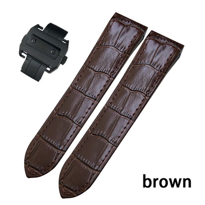 Genuine Leather Watch Strap for Men and Women, Colorful Straps, Glue Head Pieces, Watch Band for Cartier Sandoz, 100, 23mm, 20mm