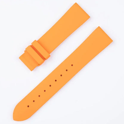 Cinturini per orologi universali in gomma fluorurata FKM di alta qualità, estremità piatte, 14/15/16/17/18 mm, per donne e bambini, compatibili Omega, Tissot, Longines.