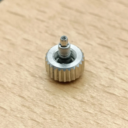 Screw-on case replacement crown, high-quality engraved and signed 'S', fits NH/35 and NH/36 movements, 3 styles with crown tube stem