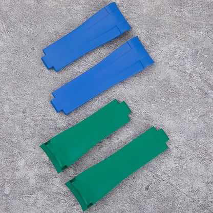FKM Fluororubber Watch Strap, Natural Rubber, 21mm, Accessories for Rolex 41mm Submariner Explorer 216570, Deployant Buckle.