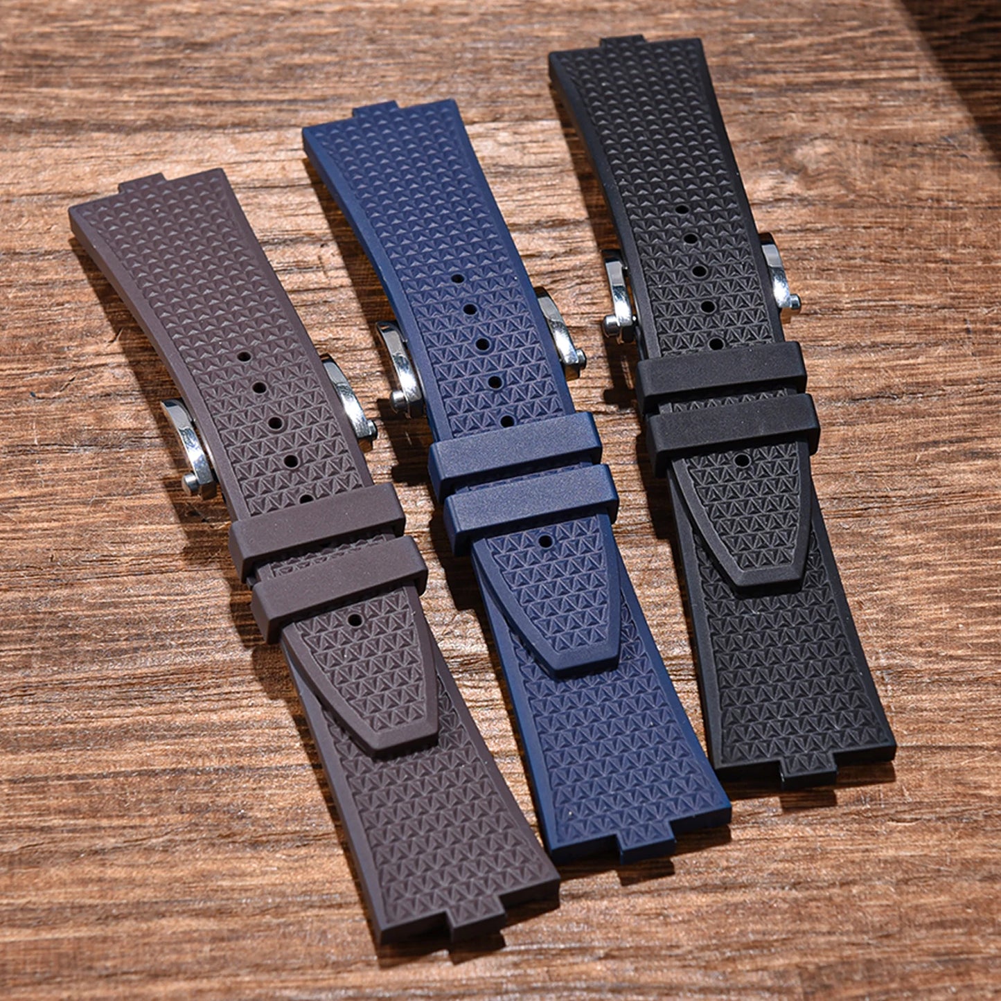 Bracelet en caoutchouc FKM à libération rapide de qualité supérieure 24mm*7mm pour montre Vacheron Constantin Overseas 4500V 5500V 7900V Style original Homme