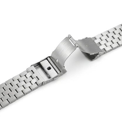 Solid Stainless Steel Watch Bracelet for Men and Women, 18mm 20mm 22mm 24mm, Silver Brushed Metal Accessories