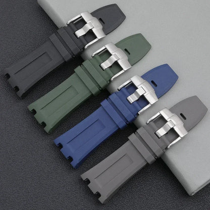 Bracelet de montre en caoutchouc FKM souple au fluor naturel, 28mm, pour bracelet AP, pour ceinture Audemars et Piguet 15710/15703, sans dégagement rapide