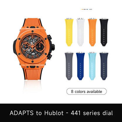 Bracelet de montre à dégagement rapide pour bracelet Hublot pour homme, bracelet de montre en caoutchouc FKM Fluoro, fermoir en acier inoxydable, 614, 642, 441