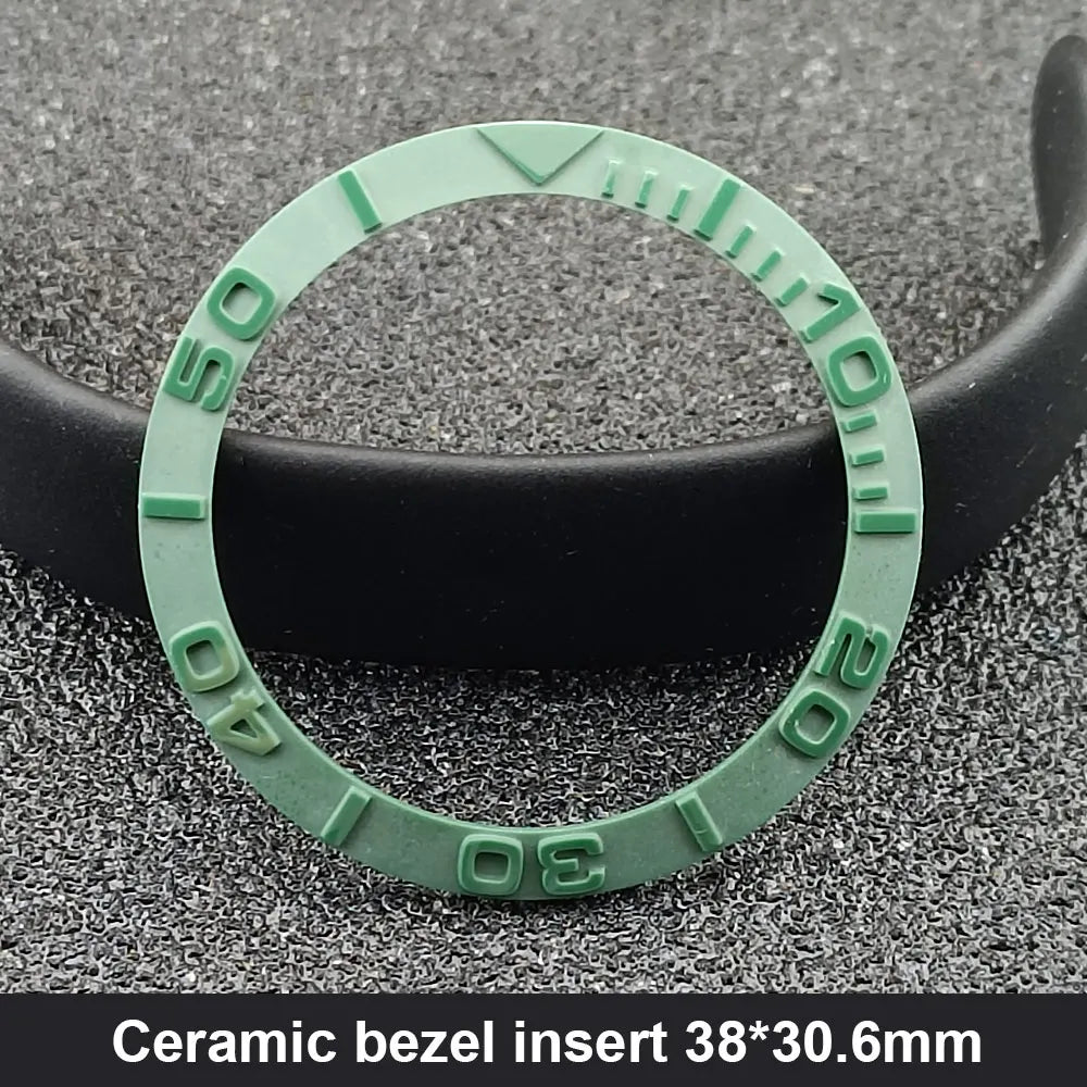 38mm x 30.6mm Sloped Ceramic Bezel GMT and Diving Watch Insert for 40mm Men's Watch Replacement Watch Bezel Inserts