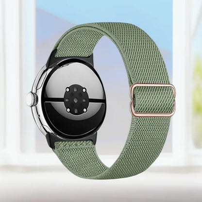 Soft Nylon Strap for Google Pixel Watch 4 3 45/41mm, Replacement Strap for Pixel Watch 2/1 41mm, Elastic Nylon Buckle Strap